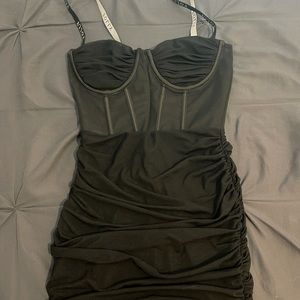 Corset black ruched oh polly dress